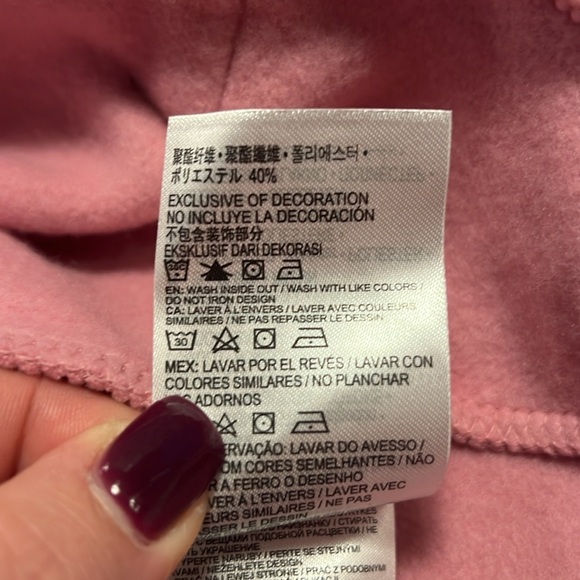 NWT Nike Girls Elemental Pink Hoodie Sweatshirt with Gold Logo Size, 6X - Picture 7 of 7